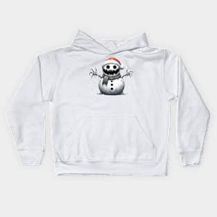 Creepy snowman Kids Hoodie